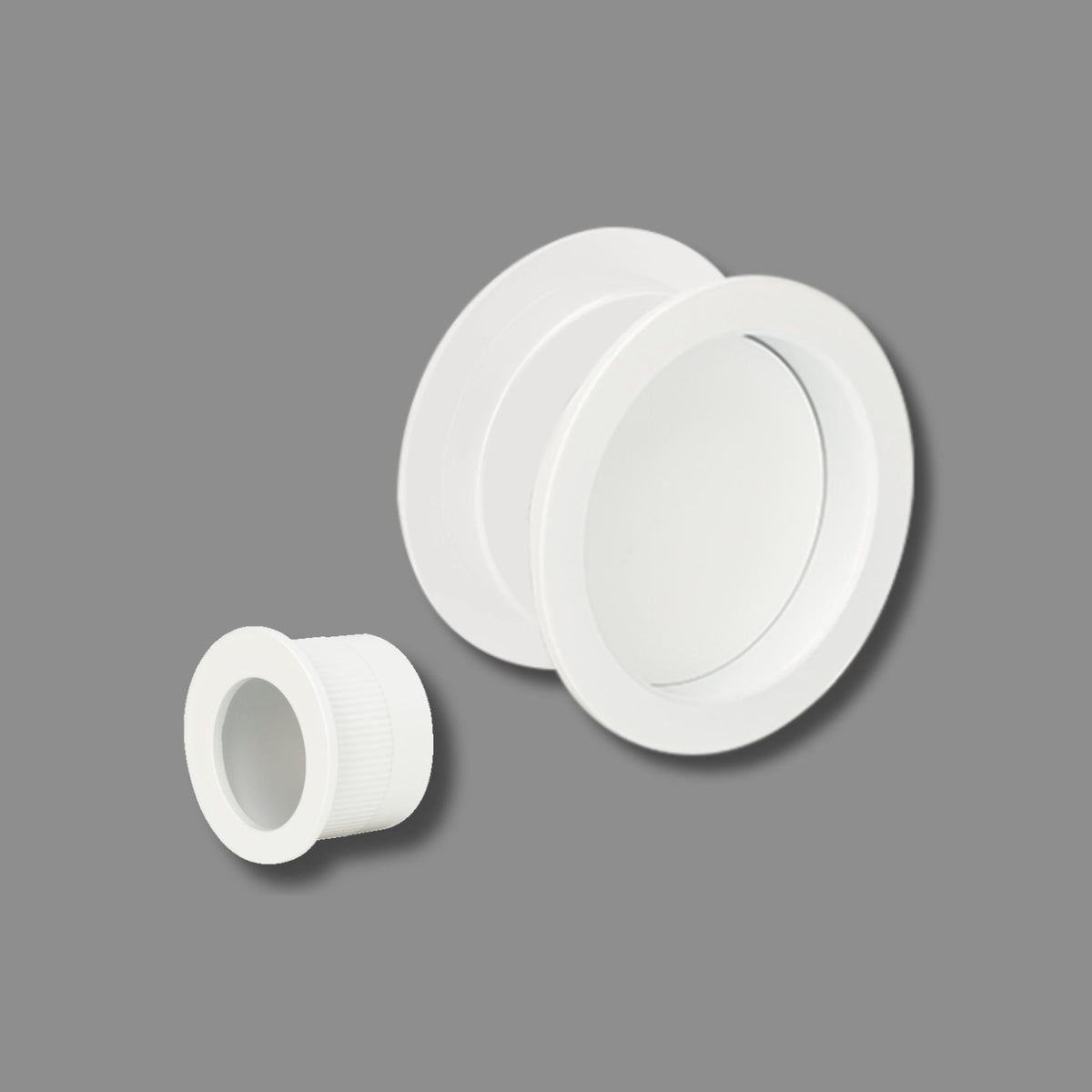 Zanda Round Cavity Sliding Passage Set Matte White