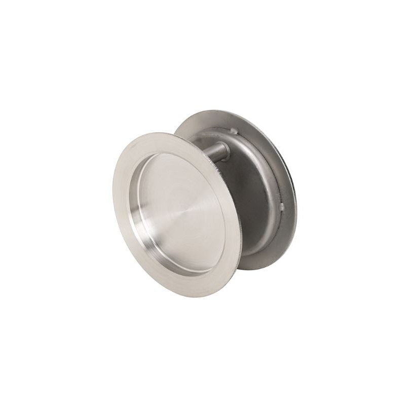 Zanda Round Cavity Sliding Passage Set Brushed Nickel