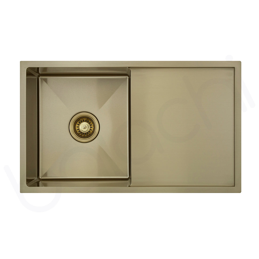 740X440mm Handmade Laundry Kitchen Sink Top/Under Mount Brushed Gold