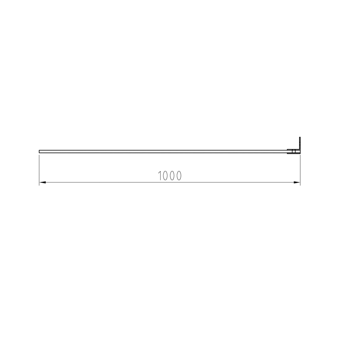 1000mm Fixed Panel Shower Screen Brushed Nickel