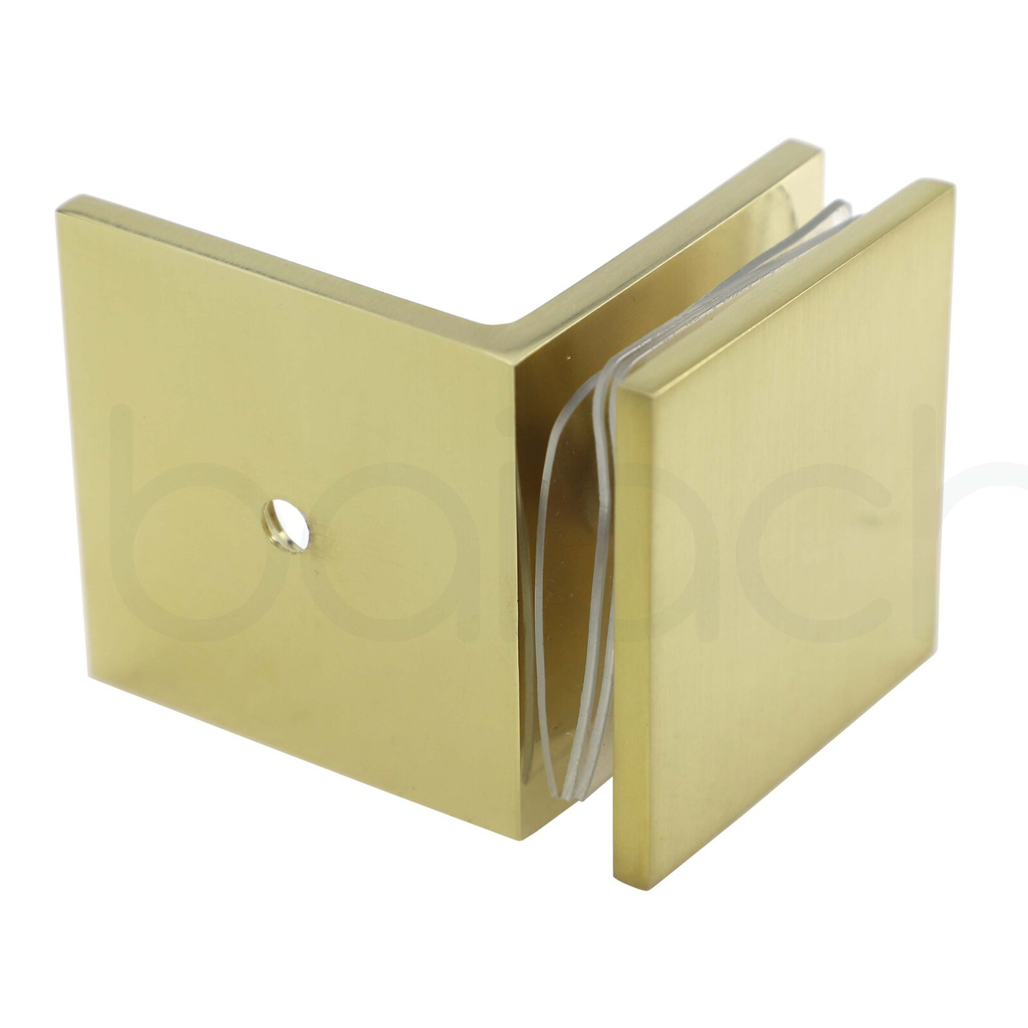Frameless Shower Screen 1100mm Brushed Gold
