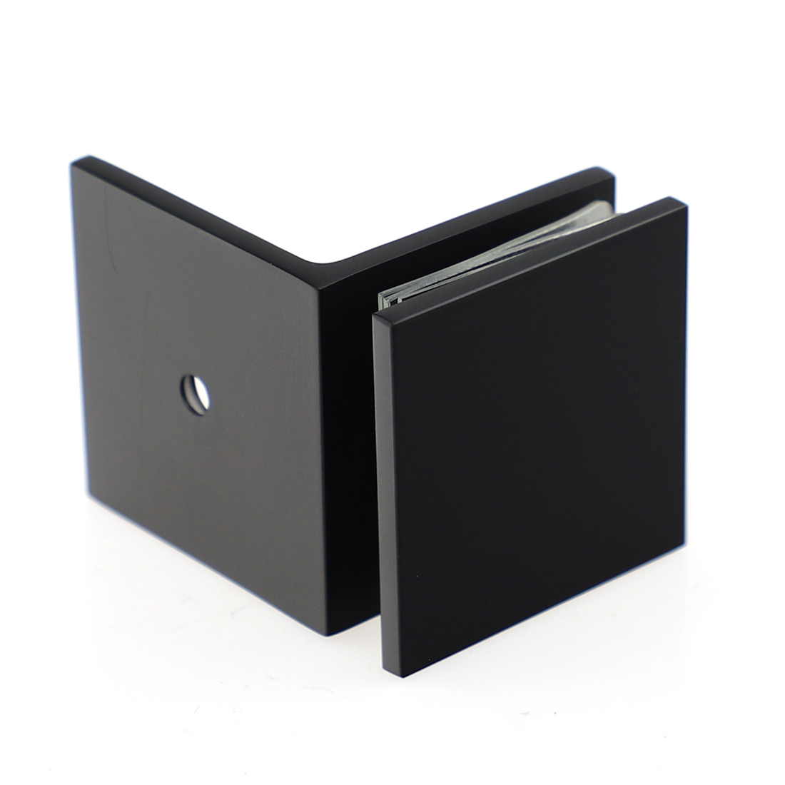 Frameless Shower Screen 900x900mm Square Matte Black