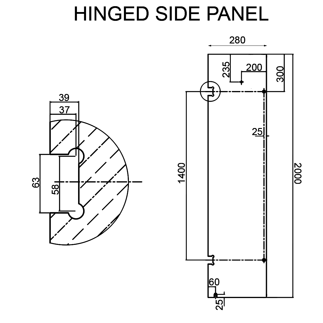 Frameless Shower Screen 900x900mm Square Brushed Nickel