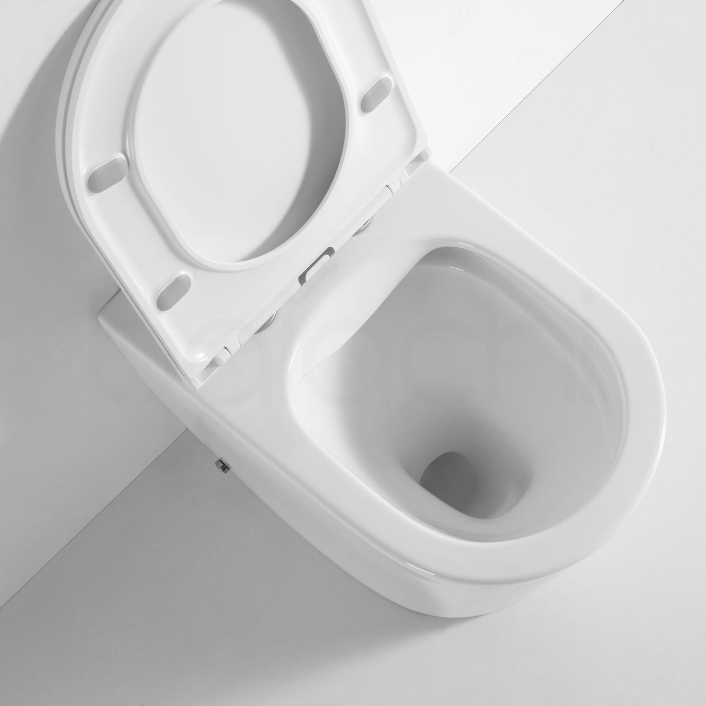 Ballina Rimless In Wall Toilet Suite with Square Chrome Flushing Buttons