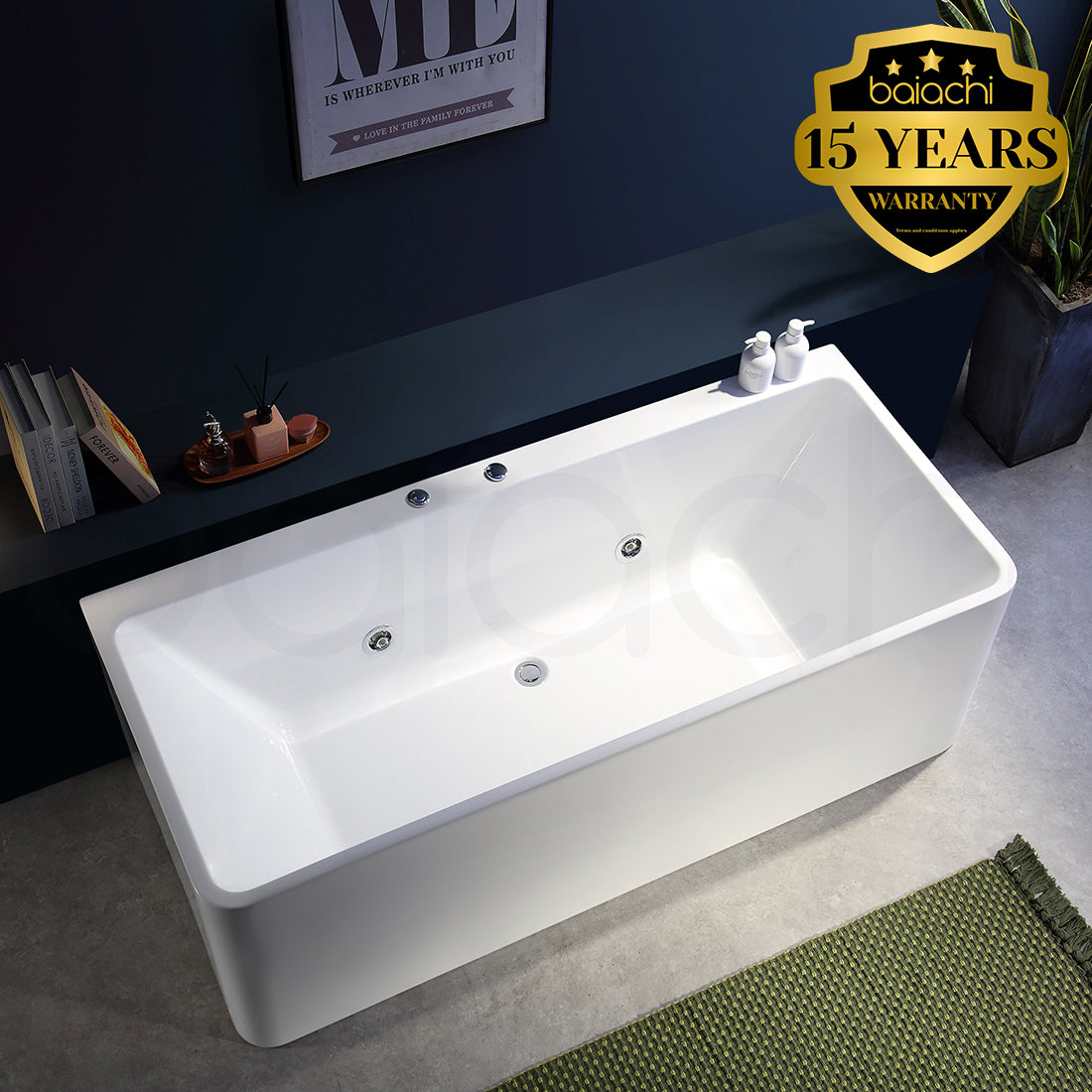 Baiachi Cubi 1500 Freestanding 4 Jet Spa Bath