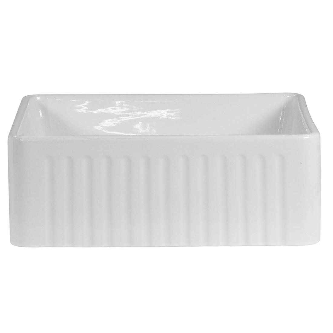 Baiachi 765X455X255mm Butler Farmhouse Fireclay Kitchen Laundry Sink Matte Black Waste