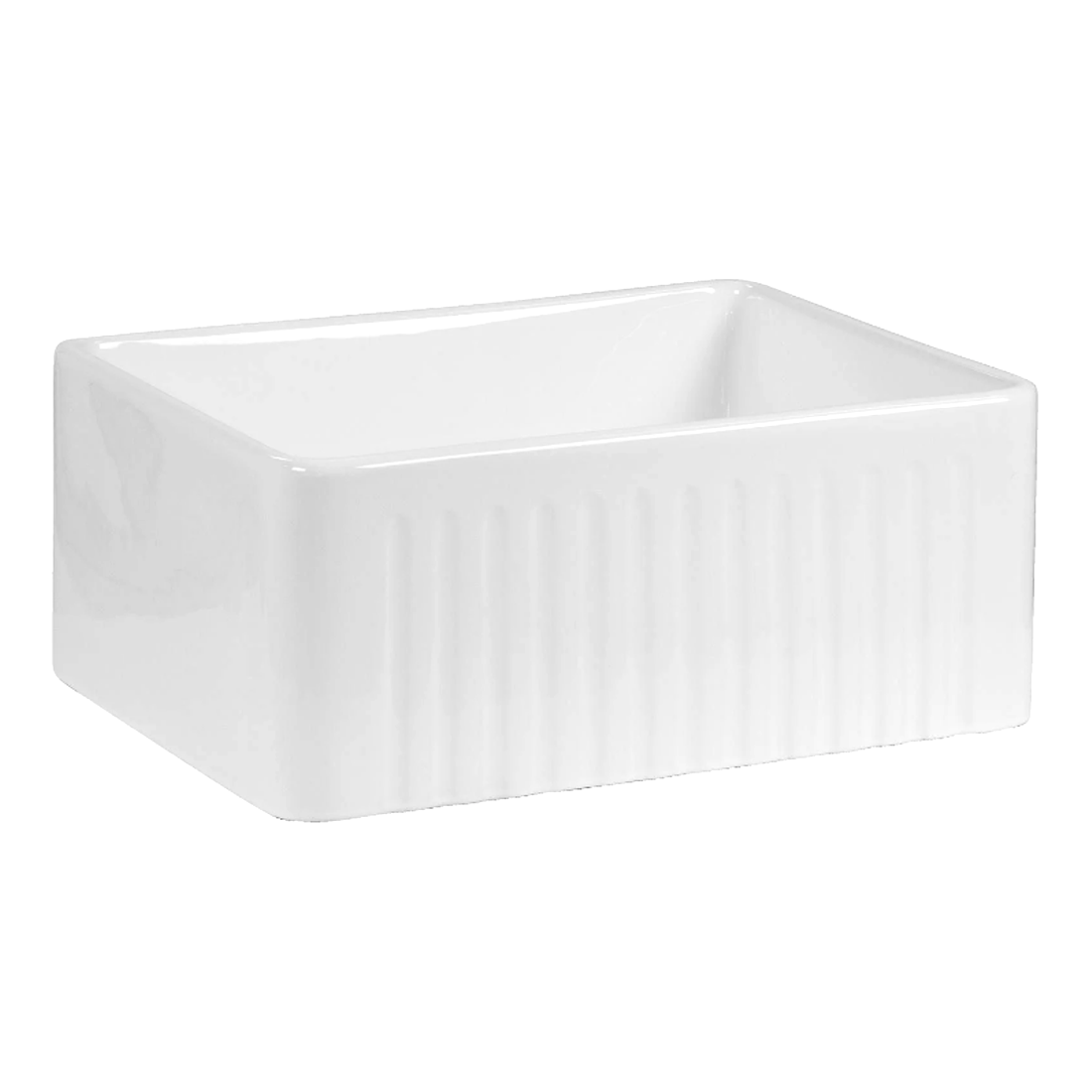 Baiachi 605X455X255mm Butler Farmhouse Fireclay Kitchen Laundry Sink Gun Metal Waste
