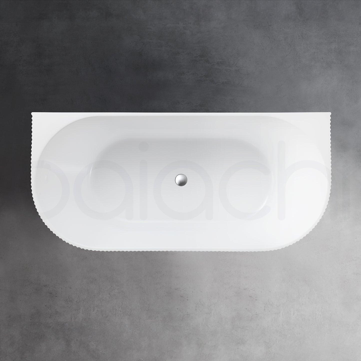 Baiachi Clara 1700 Fluted Back To Wall Freestanding Bath MK2