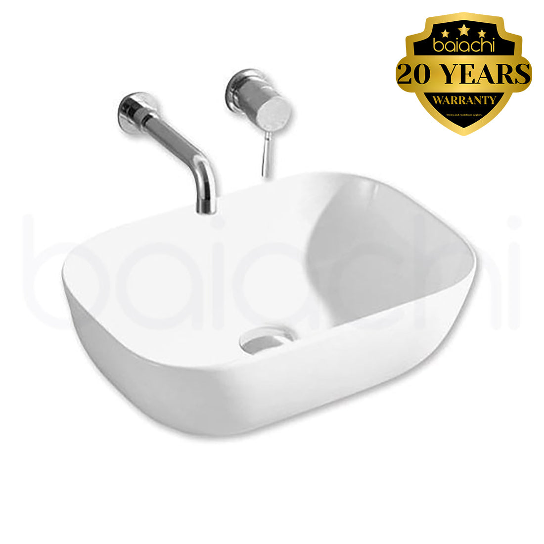 Baiachi 465x320mm Ceramic Above Counter Basin White