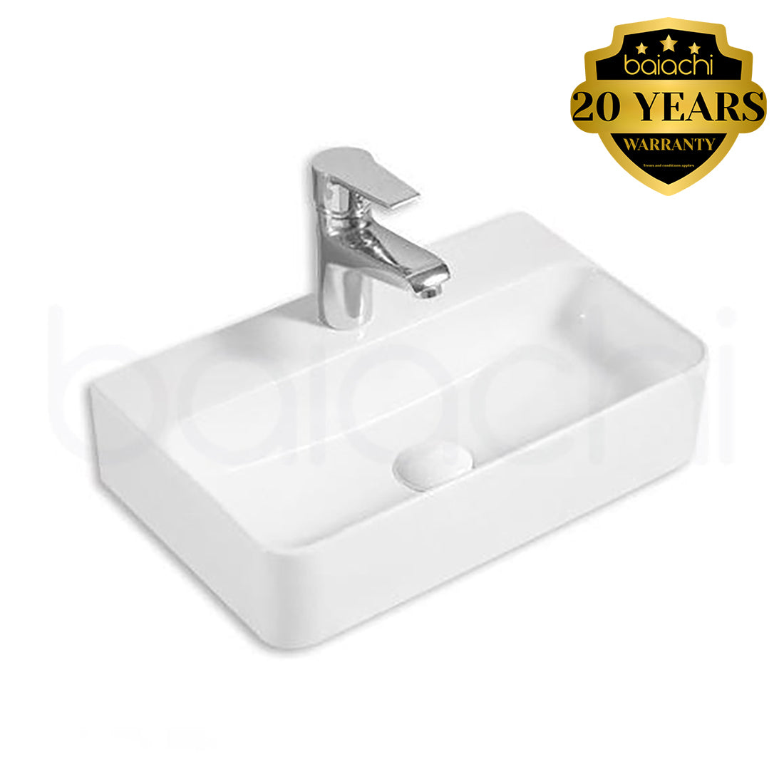Baiachi 450x280mm Ceramic Wall Hung Basin White