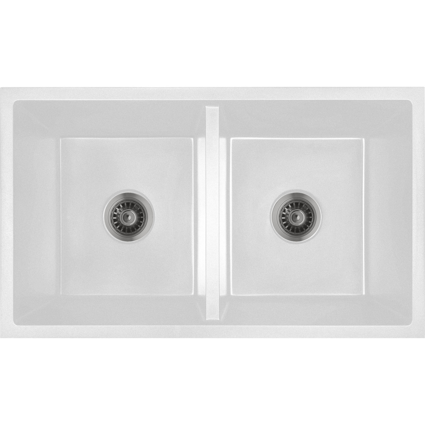 Baiachi Double Bowl Granite Kitchen Sink White
