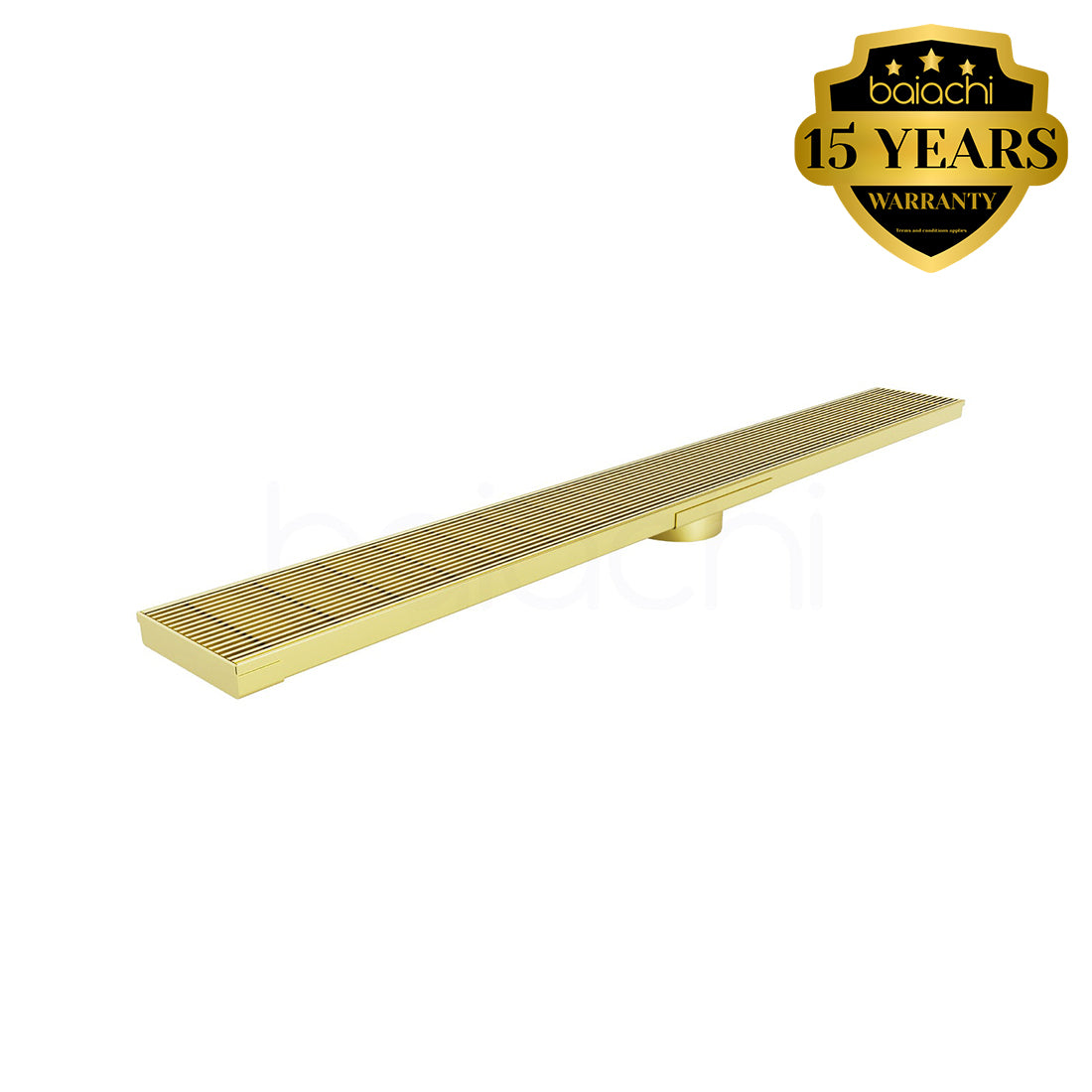 601-900mm Linear Heelguard Adjustable Floor Waste Brushed Gold