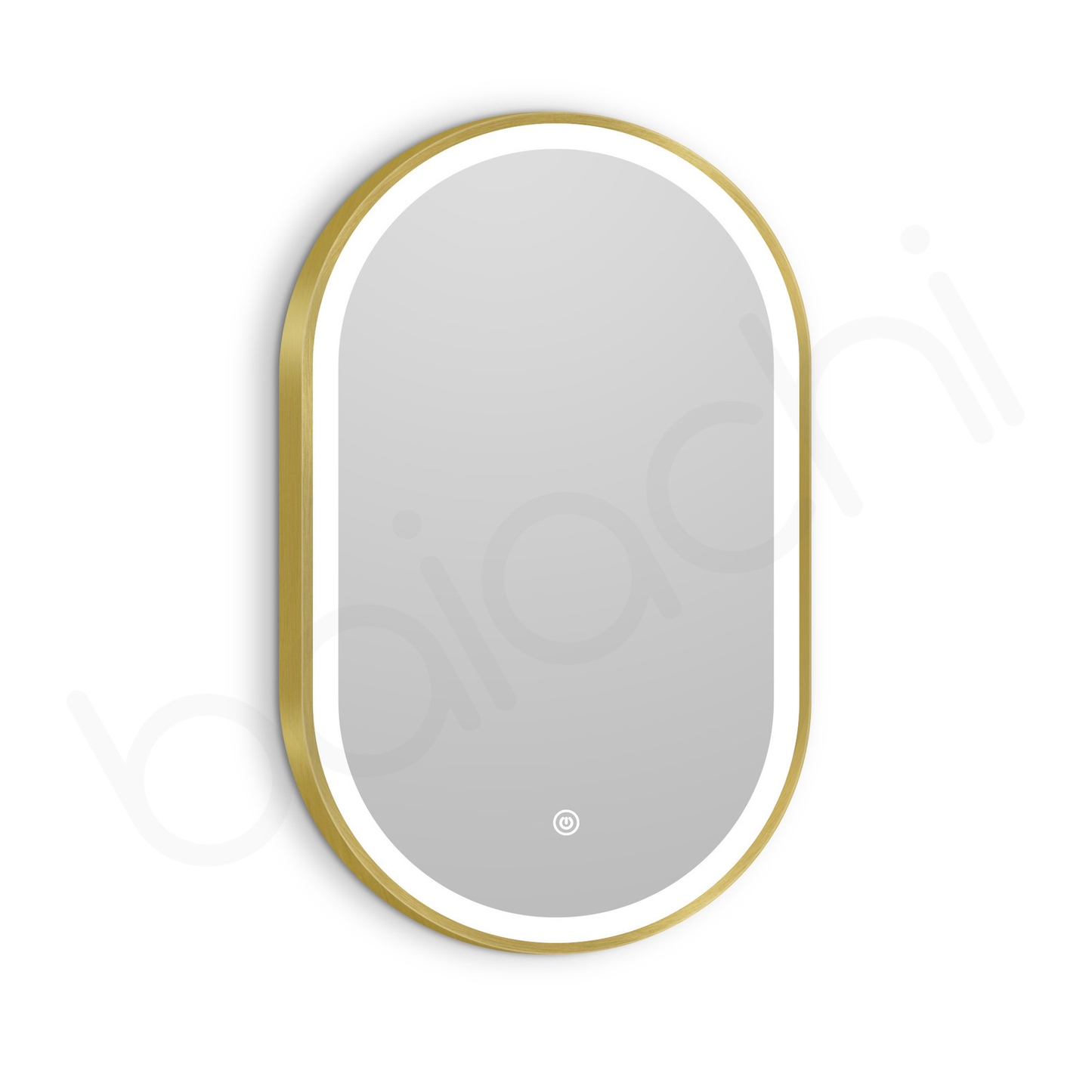 Baiachi Cora LED Oval 600mmx900mm Frame Mirror Brushed Gold