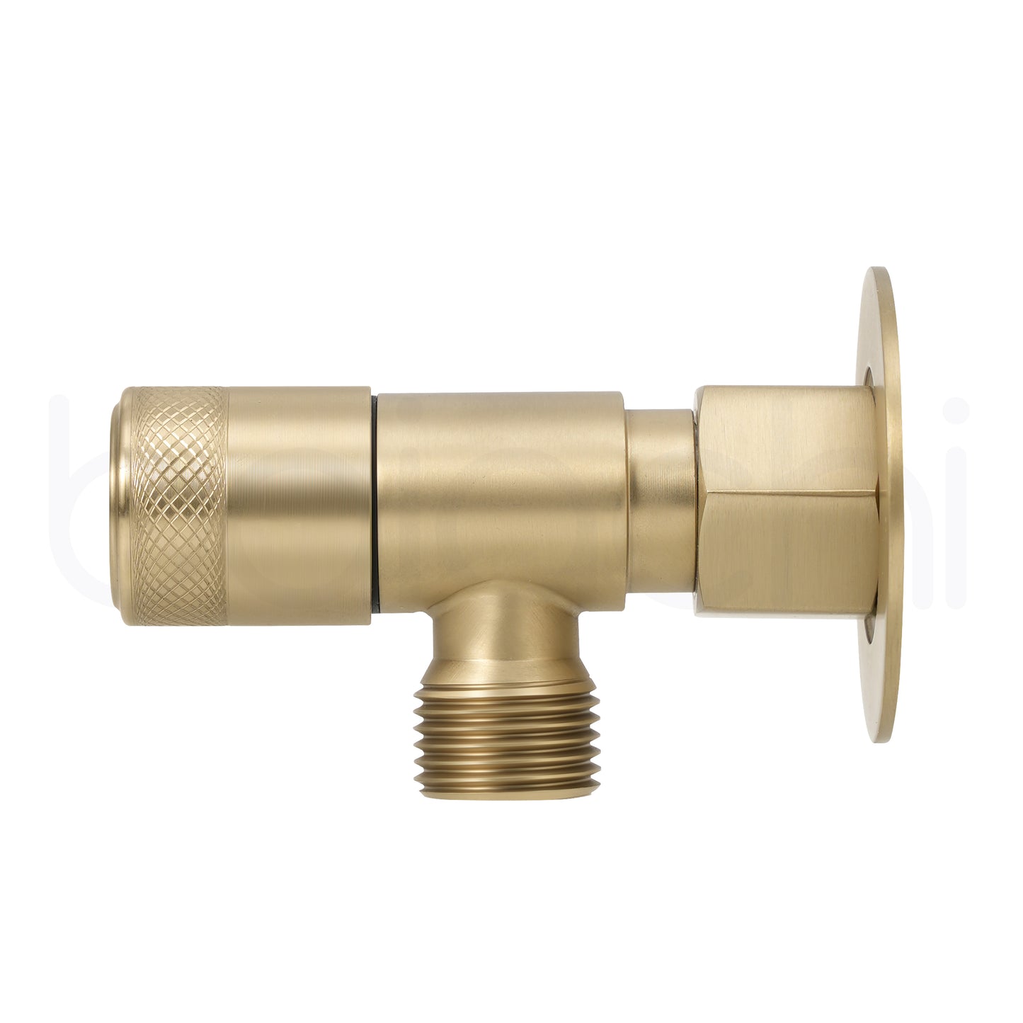 Baiachi Shattaf Mini Cistern Stop Stainless Steel Quarter Turn with Backflow Valve PVD Brushed Gold