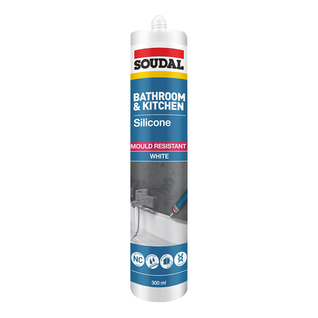 Bathroom & Kitchen Silicone White 300ml