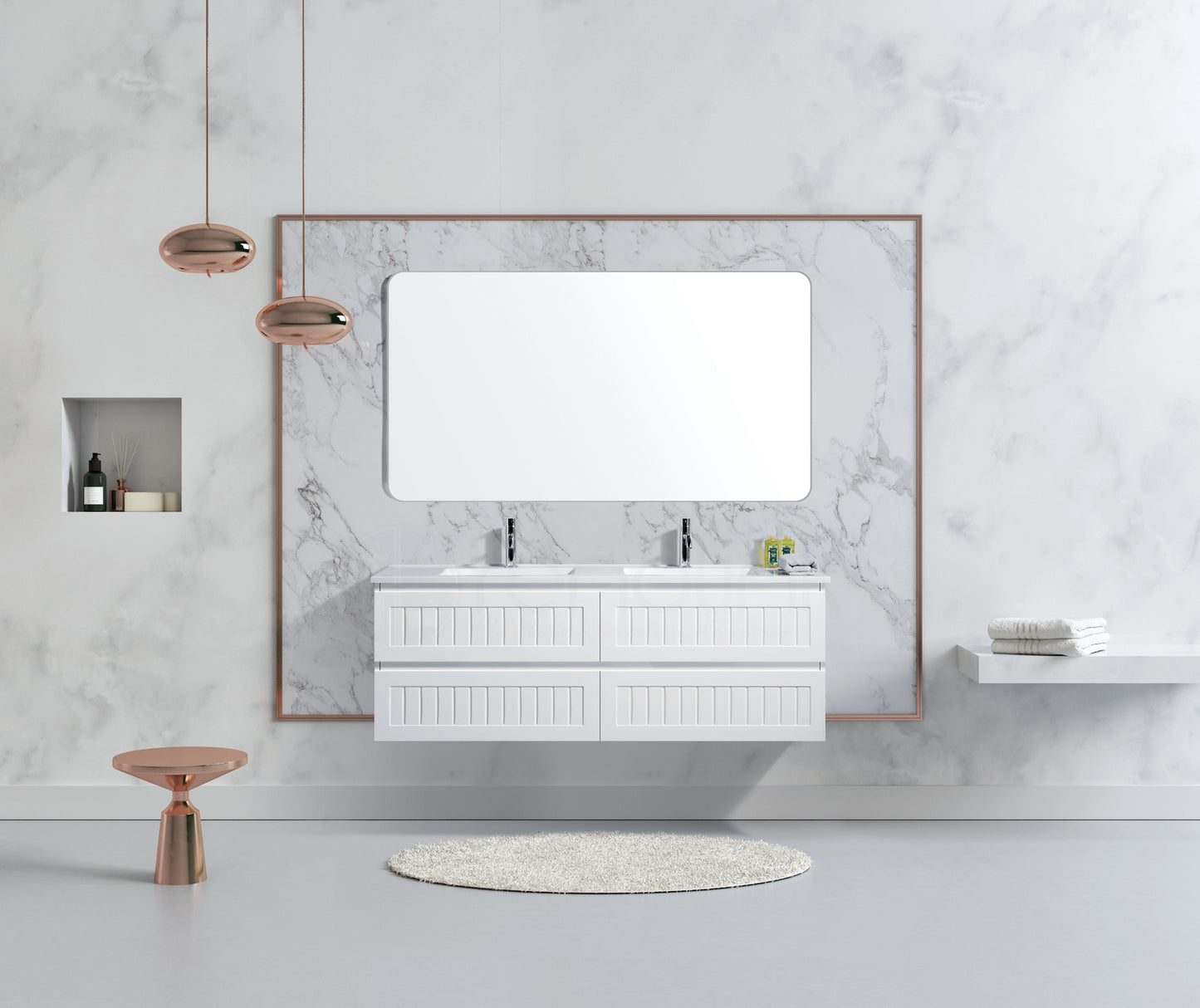 Hampton 1500mm PVC Wall Hung Bathroom Vanity Cabinet