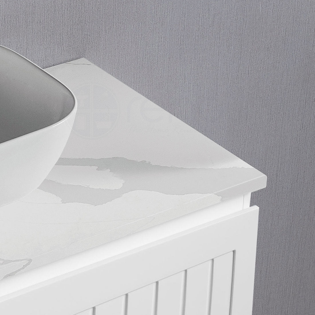 Hampton Plywood 750mm Wall Hung Bathroom Vanity Calacatta Stone
