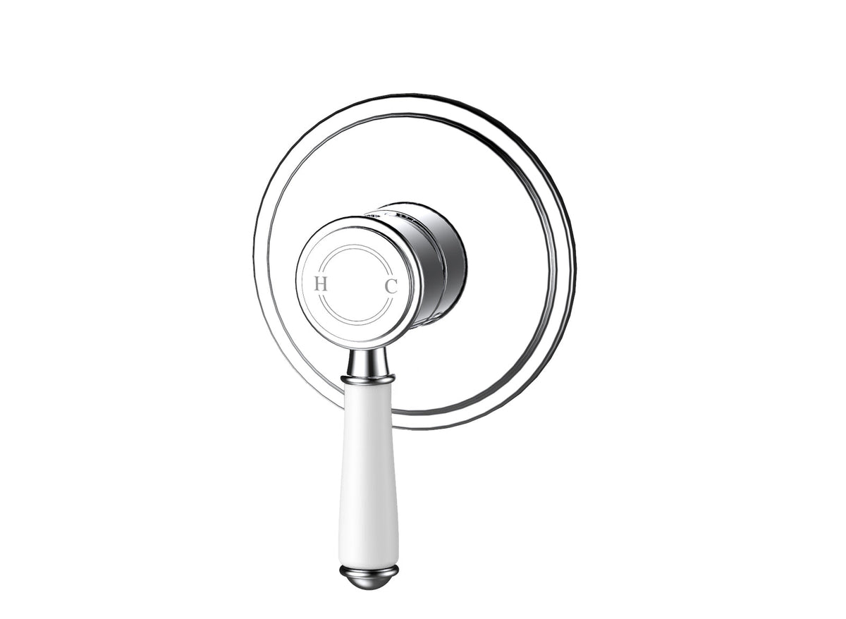 Ikon Clasico Ceramic Handle Wall Mixer Chrome