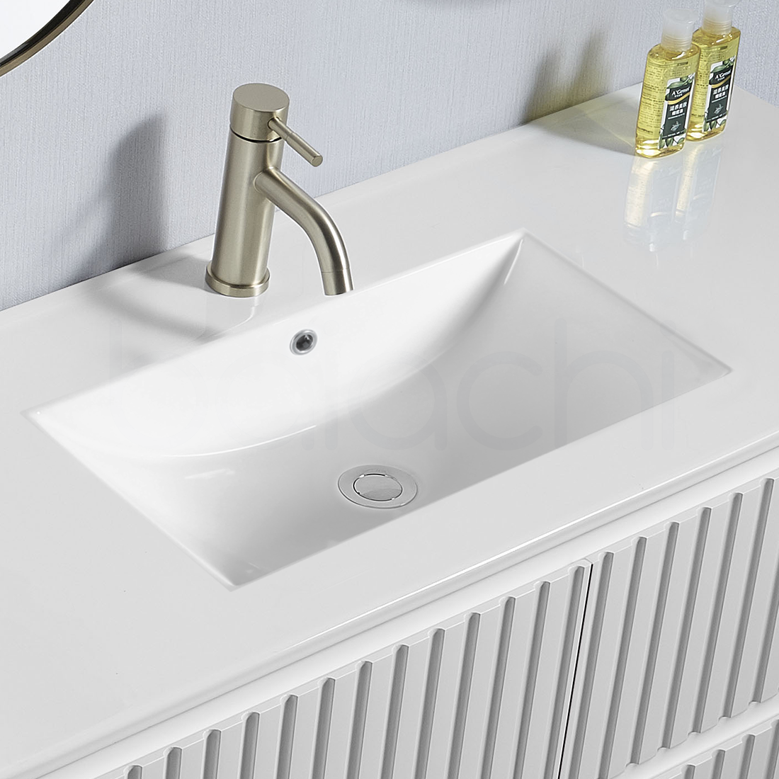 Oslo Plywood 900mm Wall Hung Bathroom Vanity Ceramic Basin