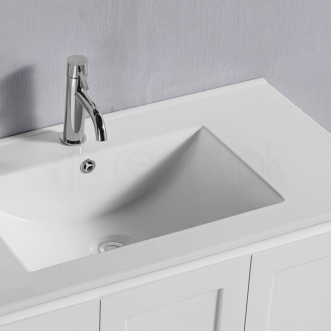 Shaker 600mm Plywood Bathroom Vanity Ceramic Basin