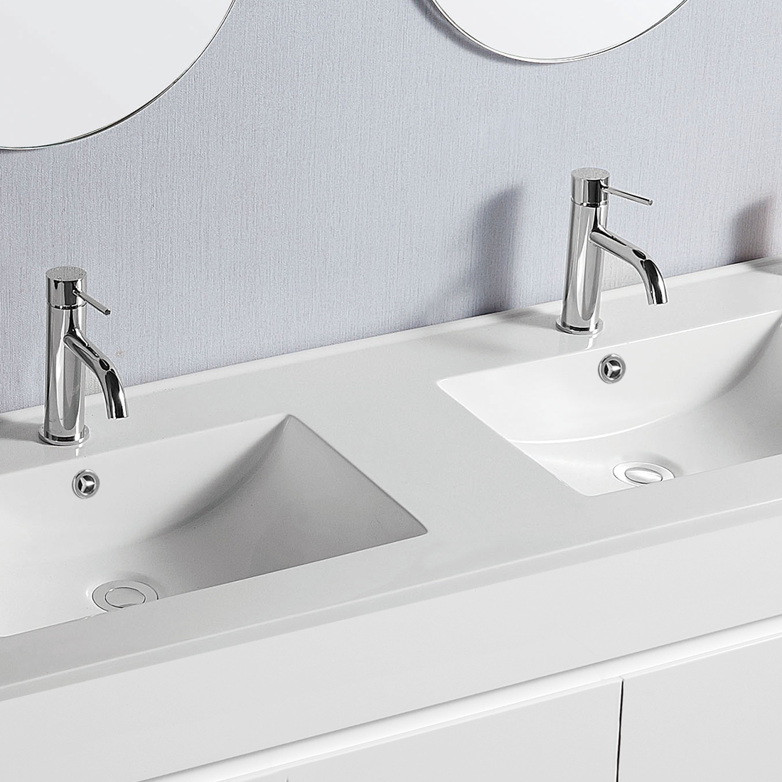 Vellena 1200mm Plywood Bathroom Vanity Double Ceramic Basin