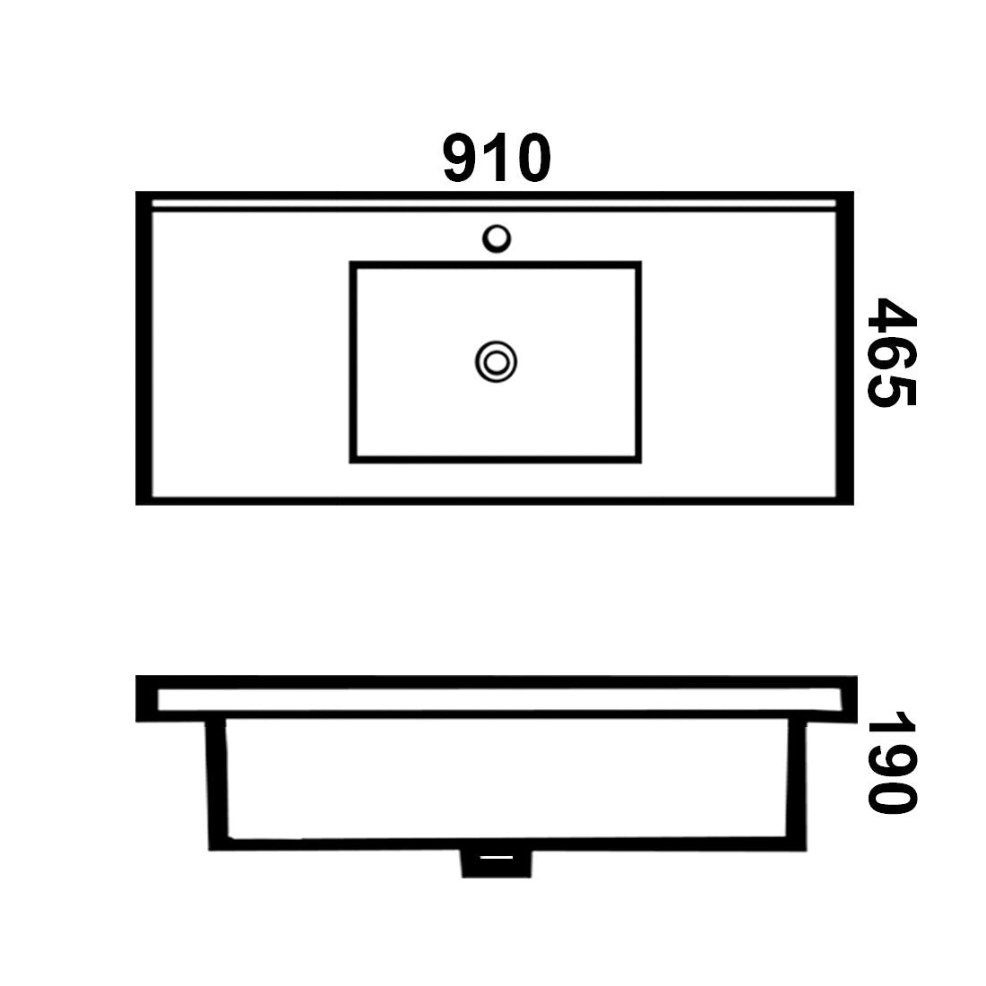 Vellena 1200mm Plywood Bathroom Vanity Ceramic Basin