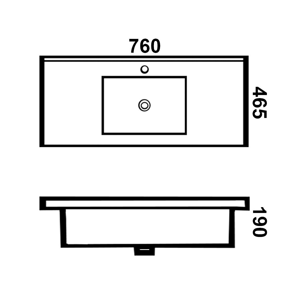 Vellena 750mm PVC Water Proof Prime Oak Wall Hung Bathroom Vanity Ceramic Basin