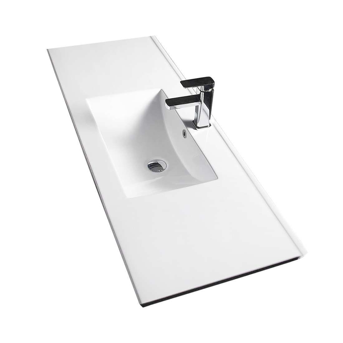Vellena Plywood 900mm Wall Hung Empire Oak Bathroom Vanity Ceramic Basin
