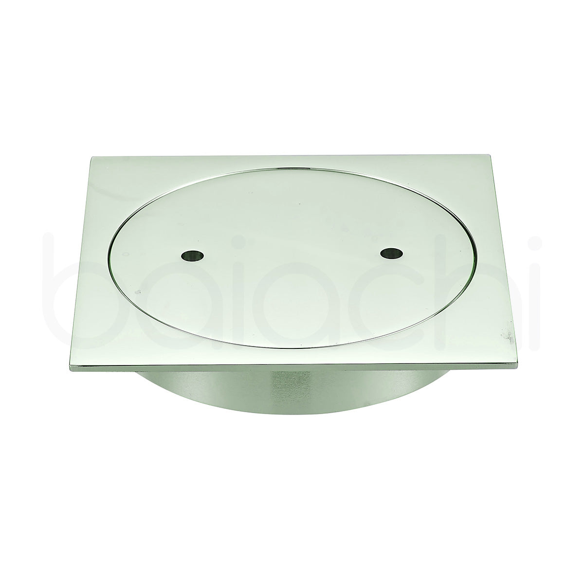 Baiachi Bathroom 100mm Clear Out Floor Waste Brushed Nickel