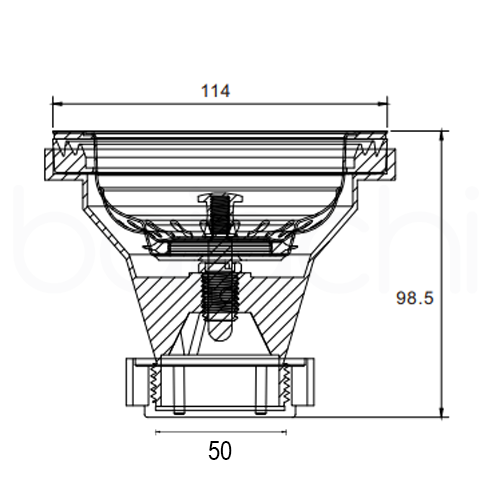 Baiachi Stainless Steel Basket Kitchen Sink Waste 50mm Gun Metal