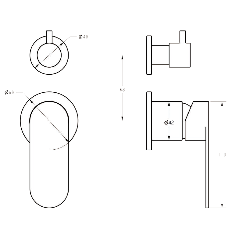 Sora SS Wall Mixer With Diverter Chrome