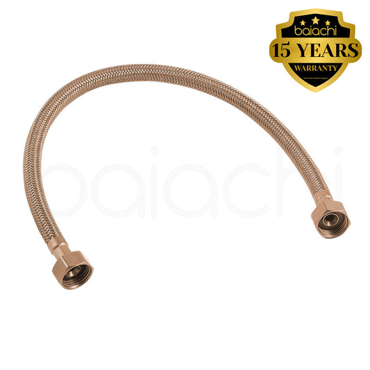 Baiachi 450mm Braided Flexible Hose Brushed Copper