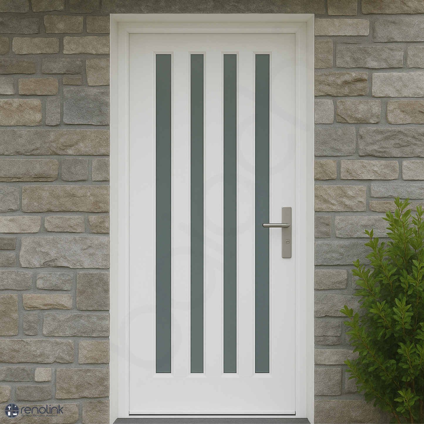920X2040X40mm Entrance Solid Timber Veneer External Front Entry Door Glass 033