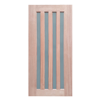 920X2040X40mm Entrance Solid Timber Veneer External Front Entry Door Glass 033