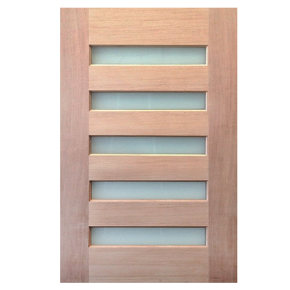 1200X2040X40mm Entrance Solid Timber Veneer External Front Entry Door Glass 035