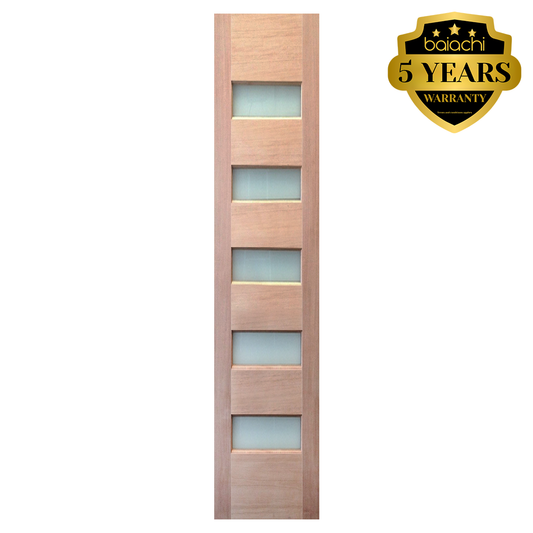 Baiachi 410X2040X40mm Timber Veneer External Door Translucent Glass