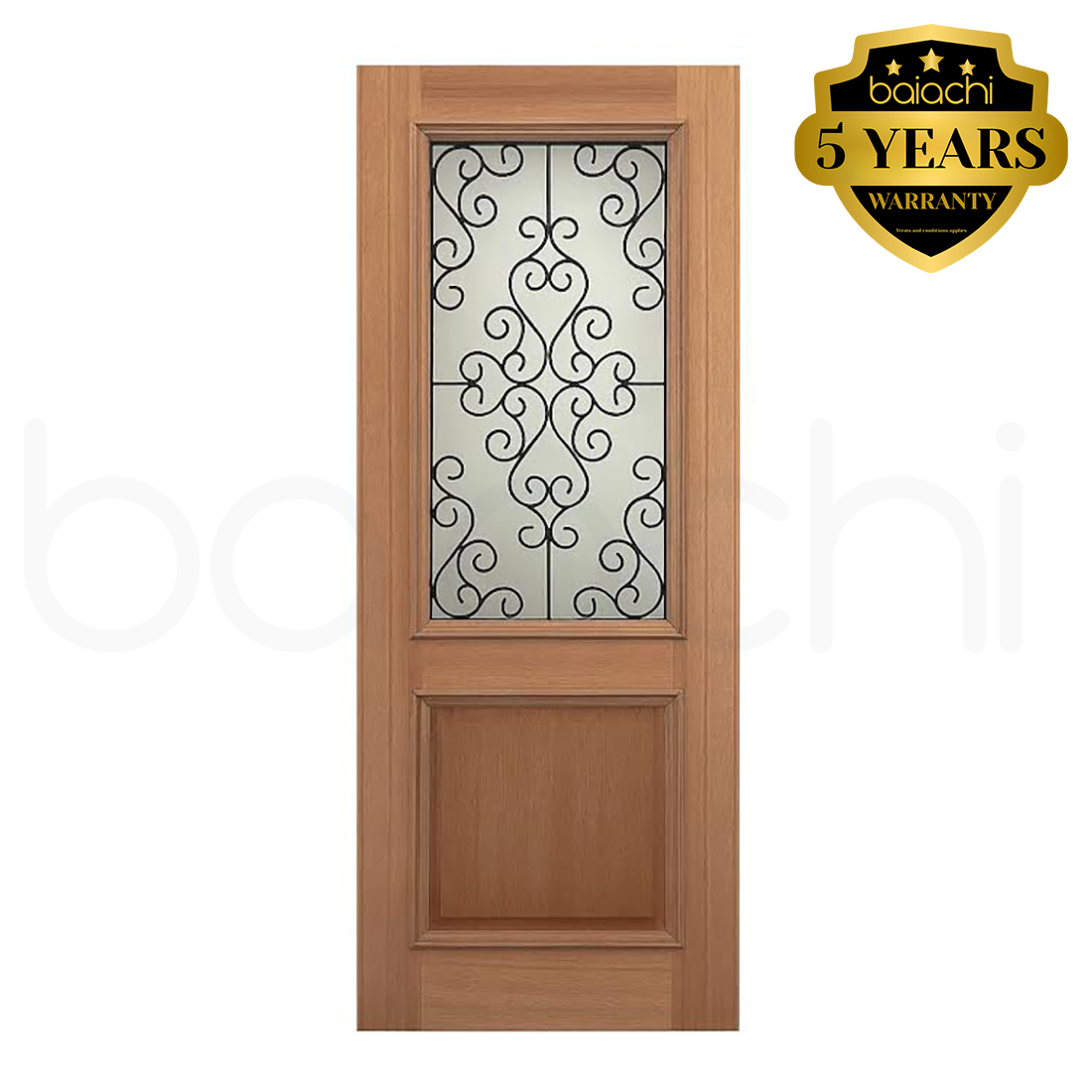 920X2040X40mm Entrance Solid Timber Veneer External Front Entry Door Glass 081