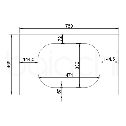 Baiachi 750mm Calacatta Quartz with Undercounter Stone Ceramic Basin
