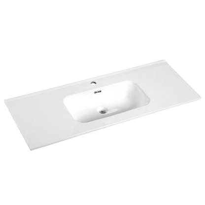 1210X465X170mm Bathroom Vanity Cabinet Ceramic Wash Basin Sink Top White 120Q