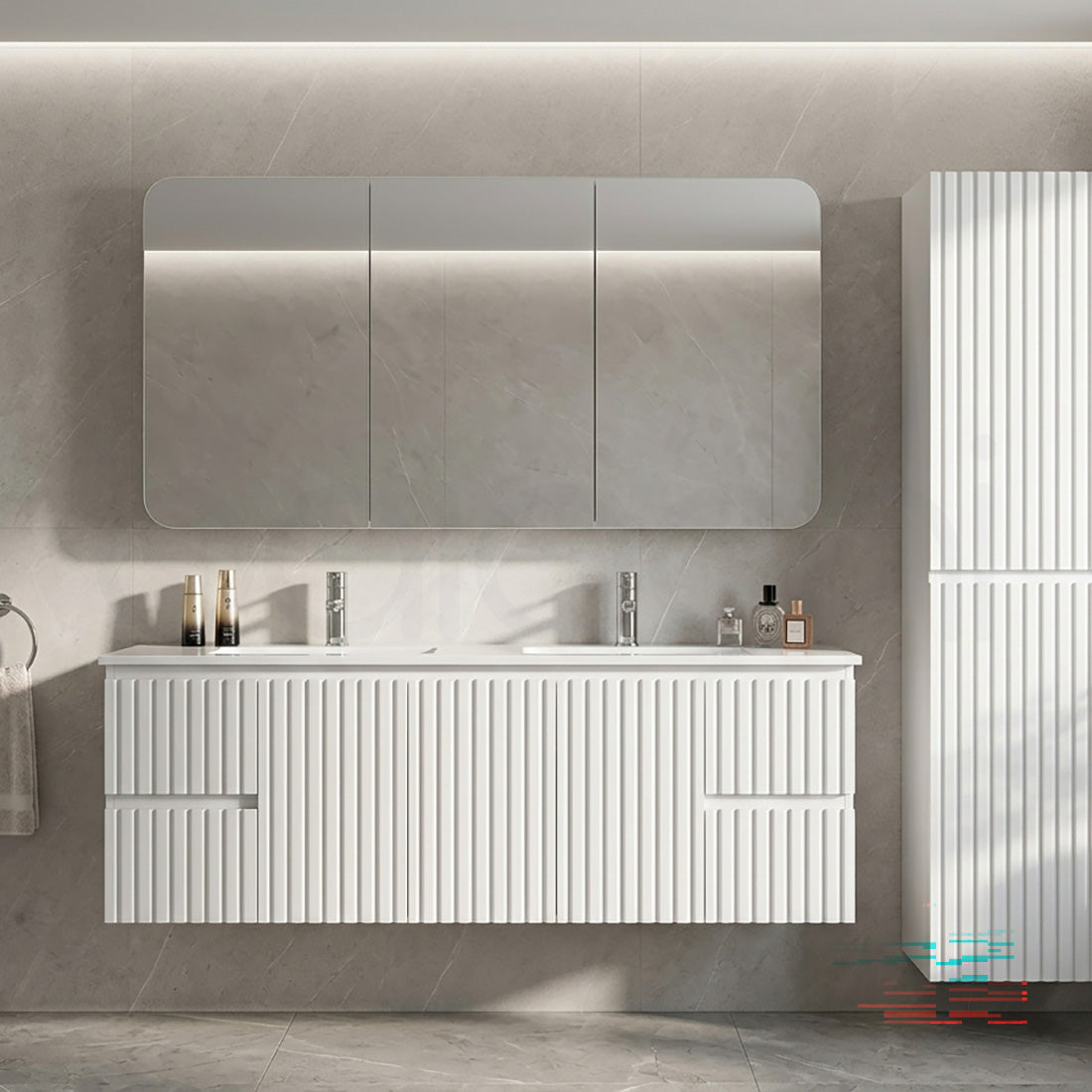 Baiachi 1500x750 Round Edge Mirror Cabinet