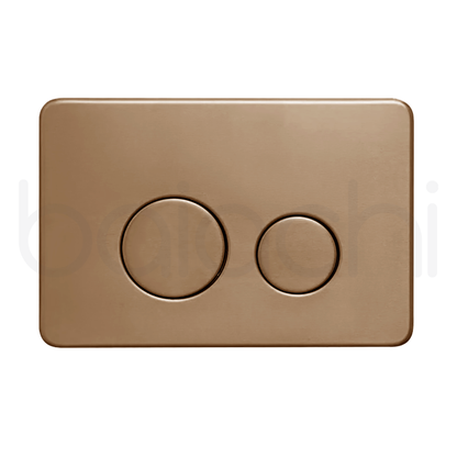 Baiachi Involution Rimless In Wall Tornado Toilet Suite with Round Stainless Steel Brushed Copper Flushing Buttons BTW1