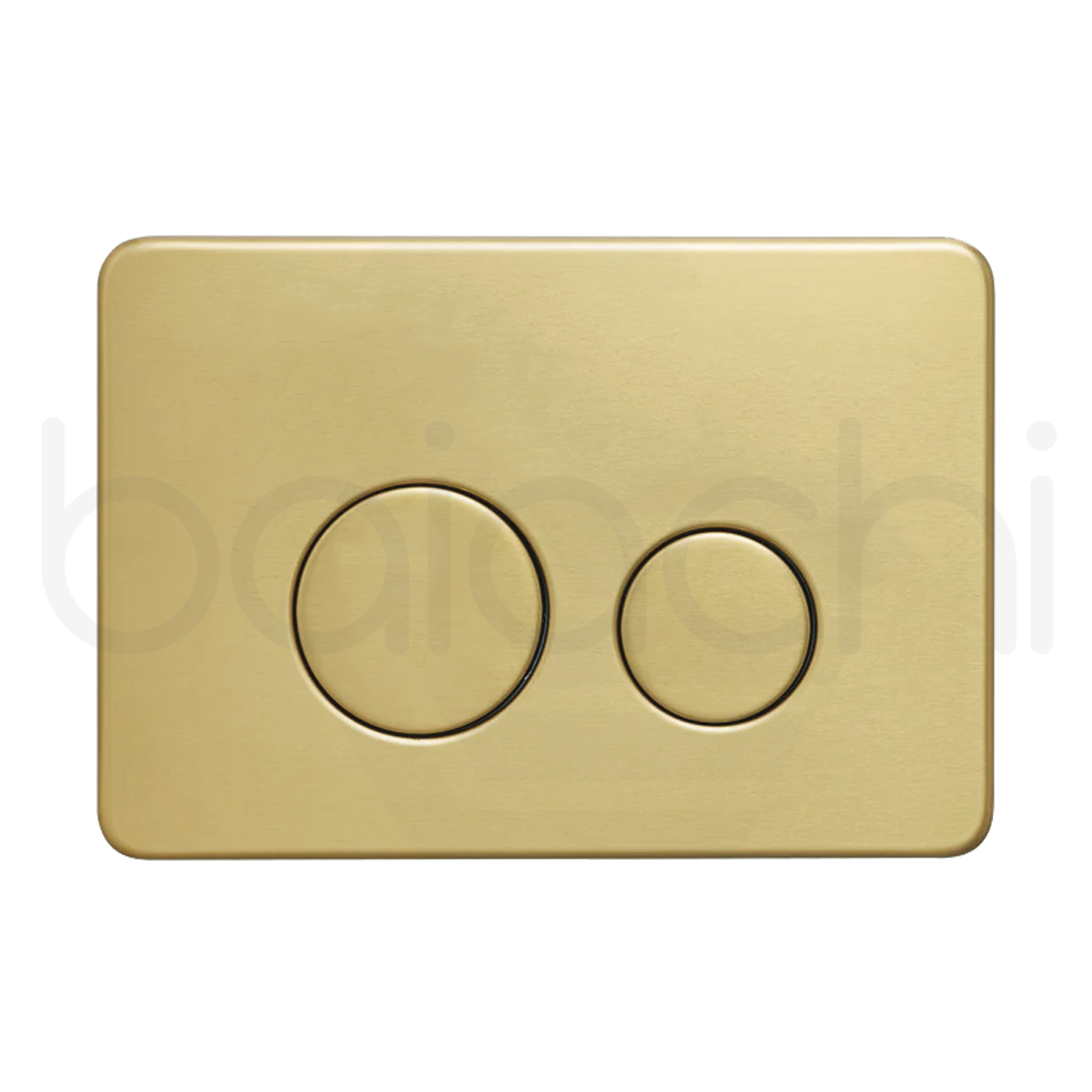Baiachi Involution Rimless In Wall Tornado Toilet Suite with Round Stainless Steel Brushed Gold Flushing Buttons BTW2