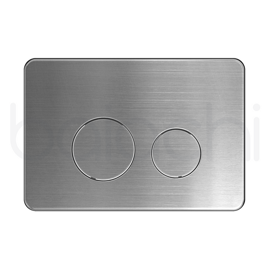 Baiachi R&T Stainless Steel Round Soft Square In-Wall Toilet Dual Flushing Buttons