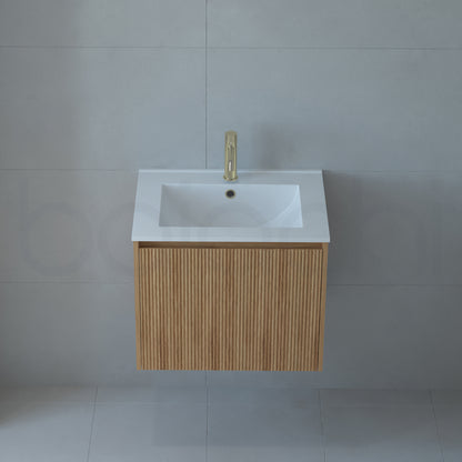 Baiachi Clermont 600 Fluted Timber Bathroom Vanity Wall Hung Cabinet