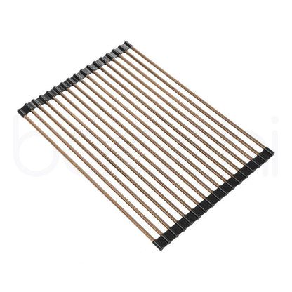 Baiachi Kitchen Sink Roller Mat Brushed Copper