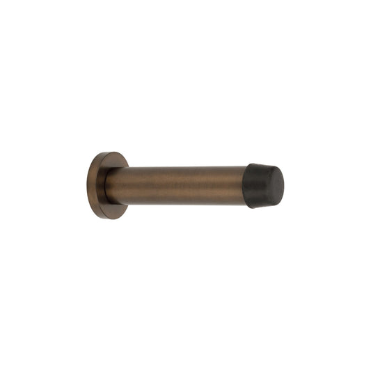 Zanda Solid Brass Door Stop Skirting Mount 85mm Ember Bronze