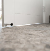 Zanda Solid Brass Door Stop Skirting Mount 85mm Matte White