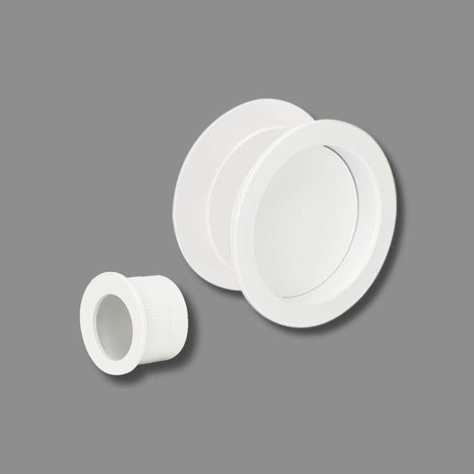 Zanda Round Cavity Sliding Passage Set Matte White