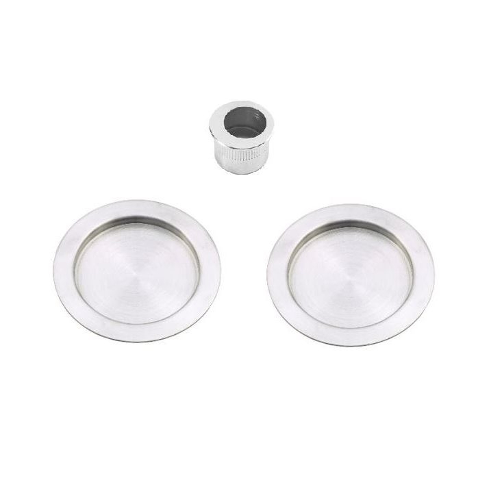 Zanda Round Cavity Sliding Passage Set Brushed Nickel