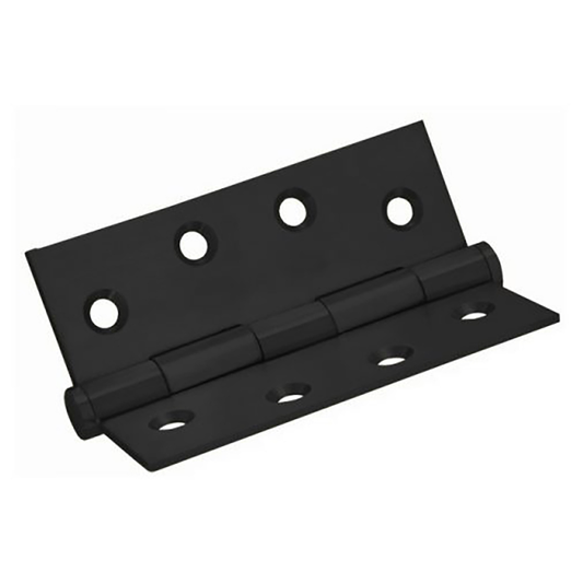 Matte Black Butt Hinge x 2 Loose Pin 100 x 75 x 2.5mm (PAIR)